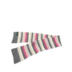 Lauren Ralph‎ Lauren Striped Wool Angora Blend Scarf 6" by 51" quiet luxury soft
